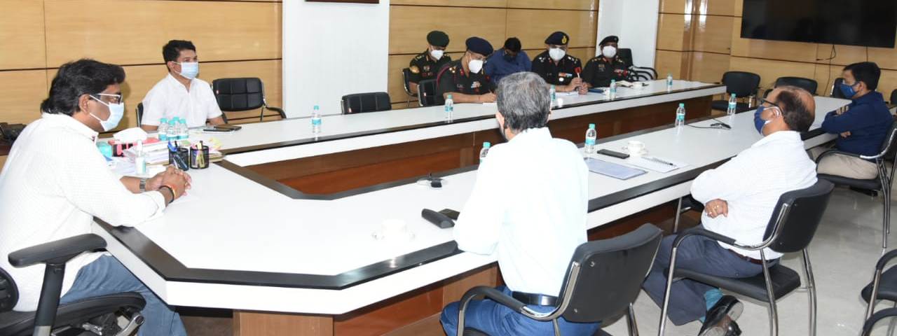 मुख्यमंत्री श्री हेमन्त सोरेन ने राज्य में कोरोना संक्रमण के बढ़ते मामले को लेकर सेना के वरीय अधिकारियों के साथ उच्च स्तरीय बैठक की 