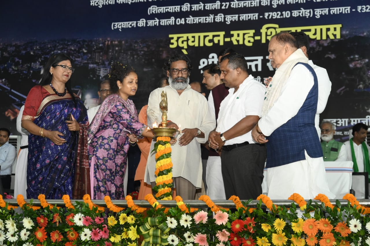 Inauguration of flyover project from Yogoda Satsang Ashram, Bahubazar to Shanti Nagar, Kokar.