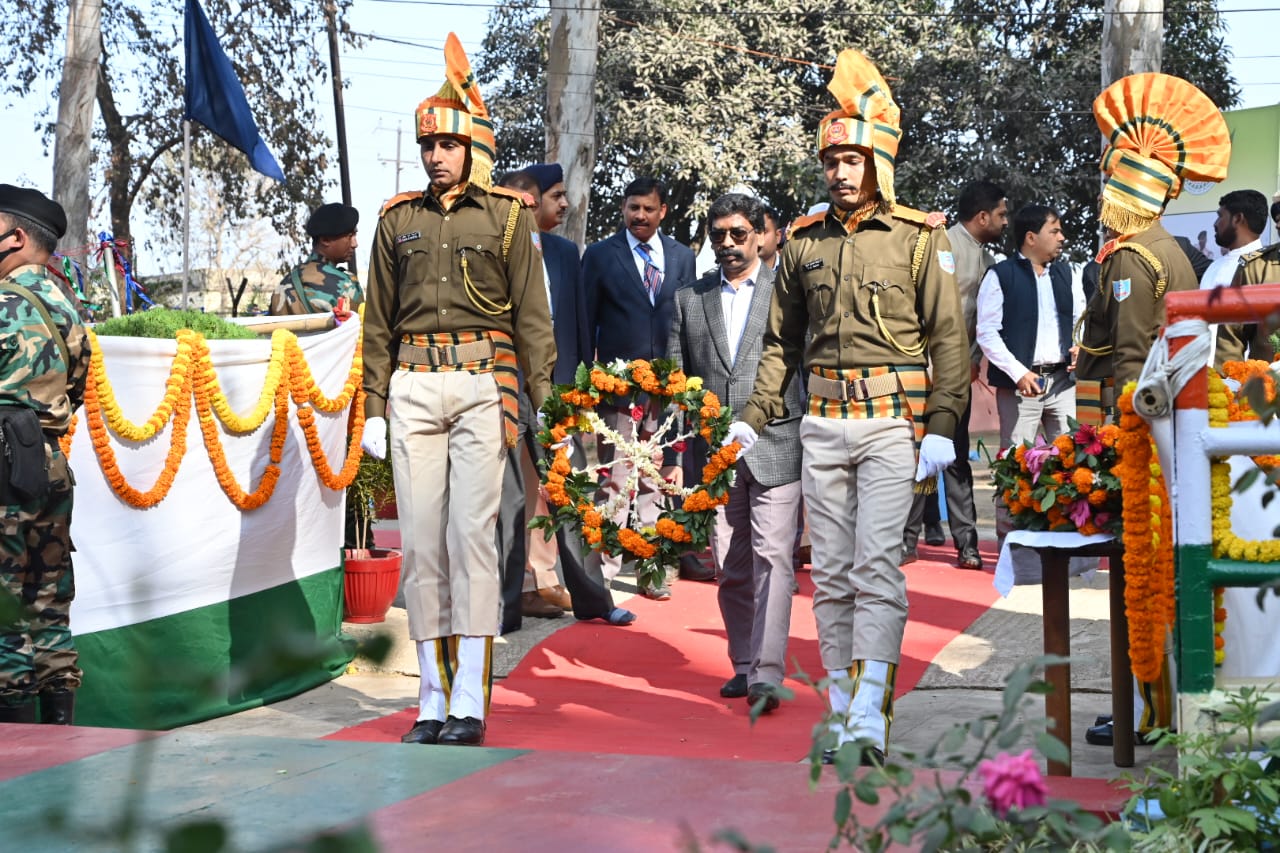 Chief Minister Mr. Hemant Soren attended the passing out parade ceremony of IRB 8 and SIRB 1 and 2