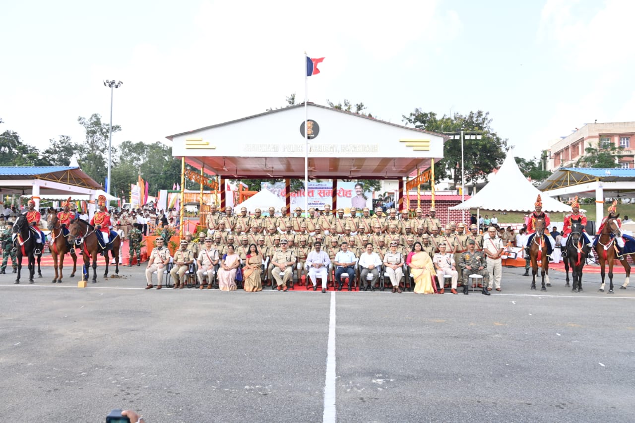 Chief Minister Hemant Soren attended the convocation ceremony of trainee police officers in Hazaribagh