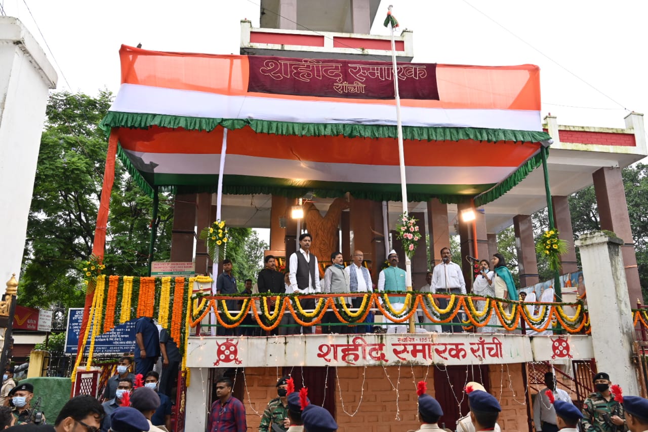 Shri Hemant Soren at Shaheed Chowk for Independence Day(Shaheed Smarak)