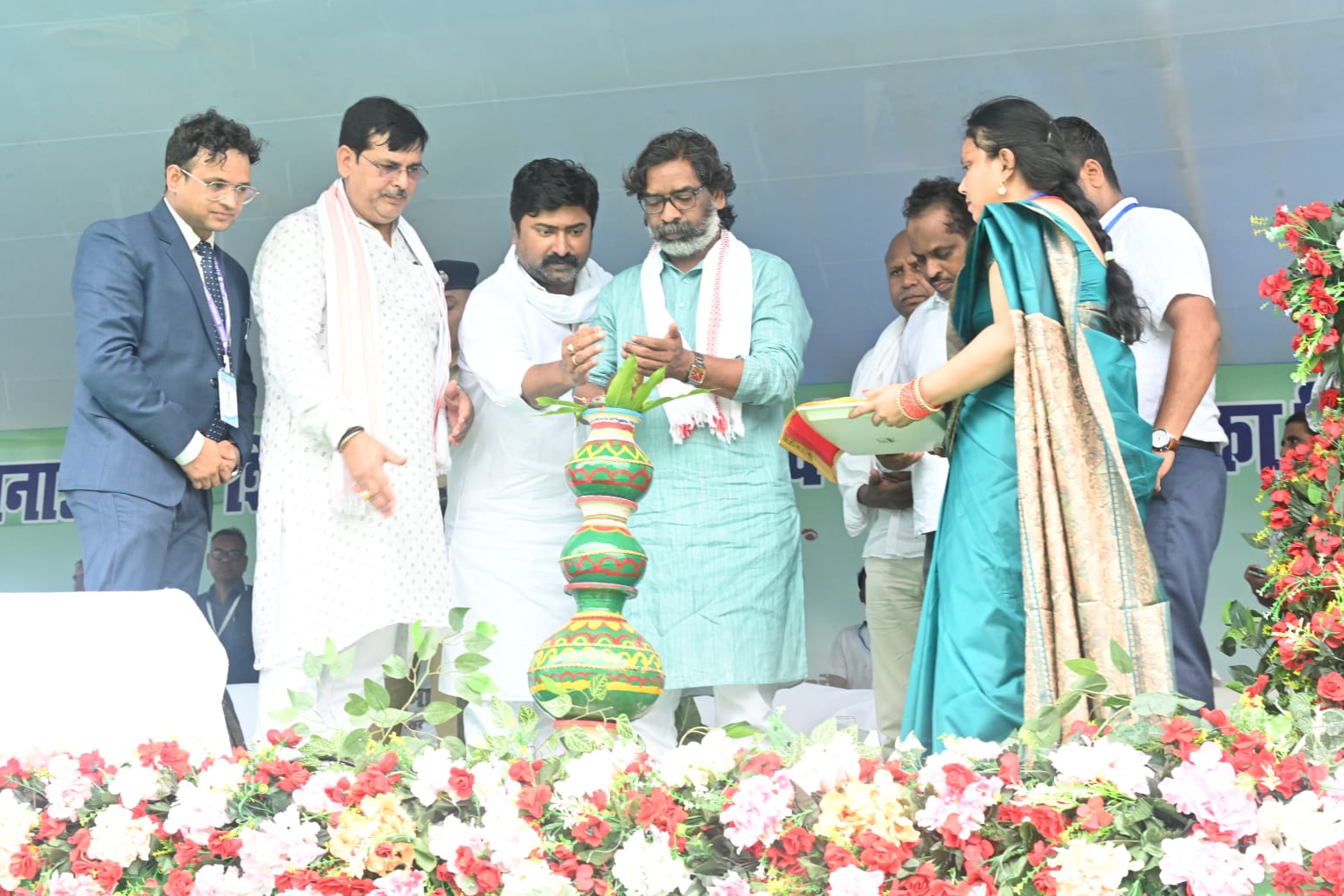 Inauguration and foundation stone laying of various welfare schemes and asset distribution program from the Raj Mahal